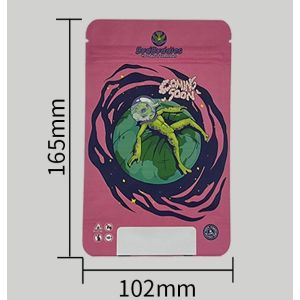 Alien Design Resealable Cannabis Mylar Bags